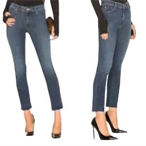 MOTHER Blue Straight Leg Jeans Versatile Medium Indigo